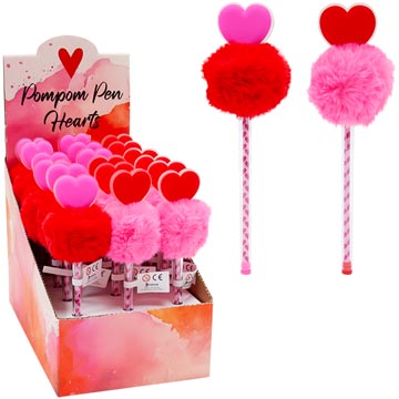 pompom hearts stylo bille