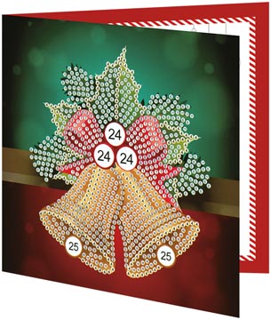 broderie diamant carte noel 4x