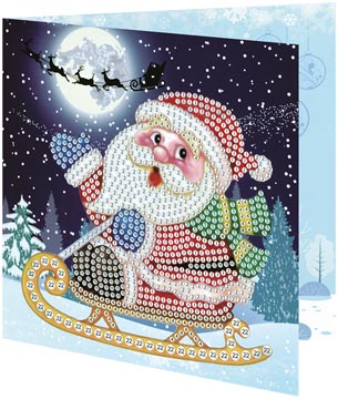broderie diamant carte noel 4x