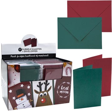 carte double avec enveloppe 4x
