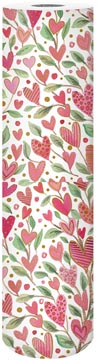 pap cad 150mx50cm fleurs coeur