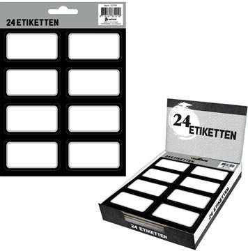 soho etiq scolaires noir 24x
