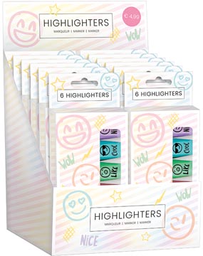 surligneur happy pastel 6x