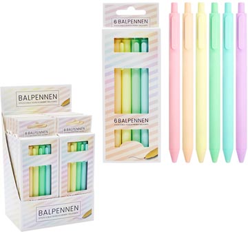 soho pastel stylo bille 6x