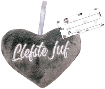 coeur 12 cm juf-bedankt gris