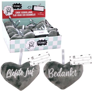 coeur 12 cm juf-bedankt gris