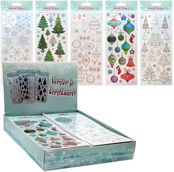 autocollant noel 10x26cm paill