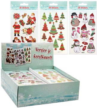 autocollant noel 10x19cm 3d
