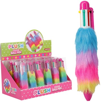 stylo 5coul plush arc-en-ciel