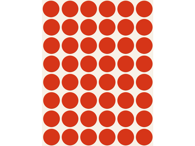 ETIKETTEN ROND (ROOD, DOOS, 18)
