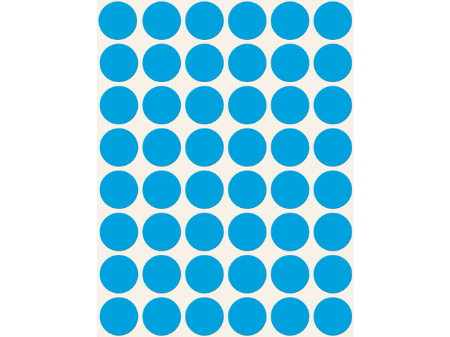 ETIKETTEN ROND (BLAUW, DOOS, 18)