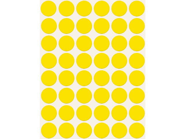 ETIKETTEN ROND (GEEL, DOOS, 18)