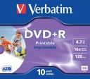 DVD+R 4,7GB 16X JEWEL CASE 10X
