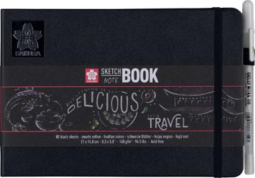 SAKURA SCHETSBOEK A5 ZWART