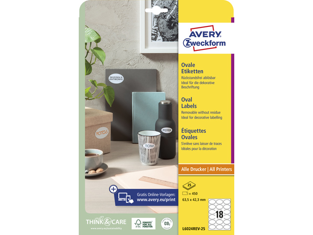 ZWECK.STICK&LIFT ETIK.OVAAL LASER