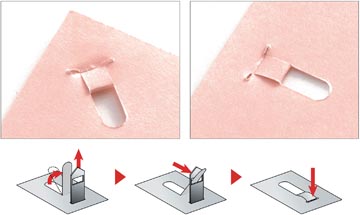 Plus nietloze nietmachine, blauw
