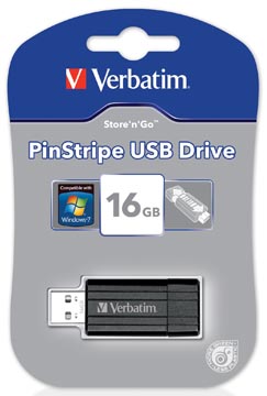 VERBATIM PINSTRIPE USB 16GB ZW