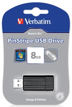 VERBATIM PINSTRIPE USB 8GB ZW
