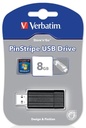 VERBATIM PINSTRIPE USB 8GB ZW