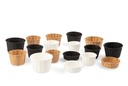 Bakje papier (FSC®) rond bruin 2.0oz / 60ml  ø58 x h36mm krimp à 200