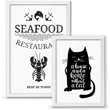 KRIJTBORD WOODY 30X40CM WIT