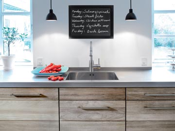 KRIJTBORD WOODY 40X60 ZWART