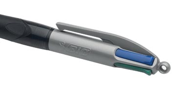 BALPEN 4 KLEUREN GRIP (ZWART)