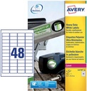 ZWECK WEERVASTE ETIKETTEN LASER (45.7X21.2MM)