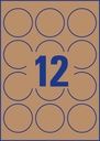 ETIK ROND DIAM.60MM 240ST KRAFT