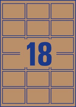 ETIK ILC 62X42MM 360ST KRAFT