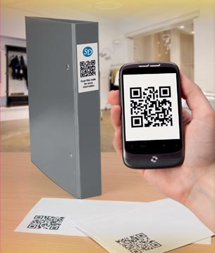 QR ETIK 45X45MM 400ST WIT