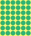 ETIKETTEN ROND (GROEN, DOOS, 18)