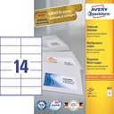 ZWECK ETIKETTEN INKJET-LASER-KOPIE (105X41MM)