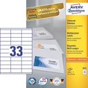 ZWECK ETIKETTEN INKJET-LASER-KOPIE (70X25.4MM)