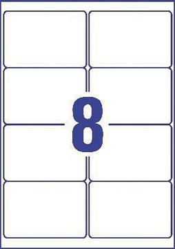 ZWECK ETIKETTEN TRANSPARANT (99.1X67.7MM, LASER)