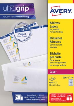 P6500 38,1X21,2 MINIETIKET