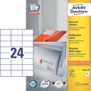 ETIK UNIV 70X37 4800ST WIT