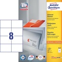 ZWECK.ETIK.105X74MM INKJET-LASER-KOPIE