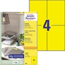 ZWECK ETIKETTEN (105X148MM, GEEL)