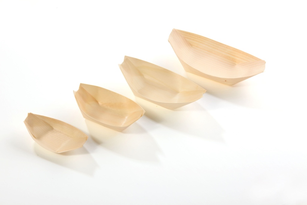Bootje hout (FSC®) 115 x 70 mm ds. à 100