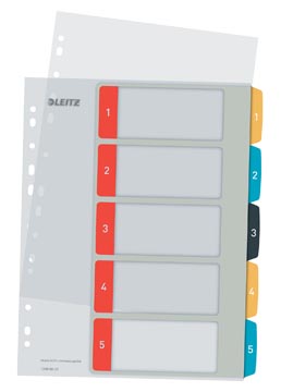 LEITZ COSY TABBLAD 11G ASS 1-5