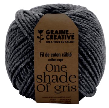 MACRAME TOUW ANTRACIETGRIJS