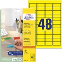 ZWECK ETIKETTEN (45.7X21.2MM, GEEL)