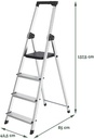 TRAPLADDER SL400 4TR ZILVER