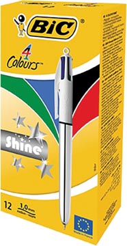4COL BALPEN 4 KLEUREN (SILVER SHINE)
