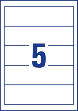 ZWECK INSTEEKKAARTEN VOOR ORDNER (BREED)