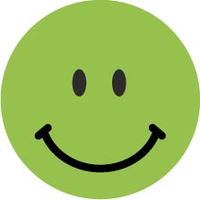 AVERY RATING DOTS SMILEY GROEN