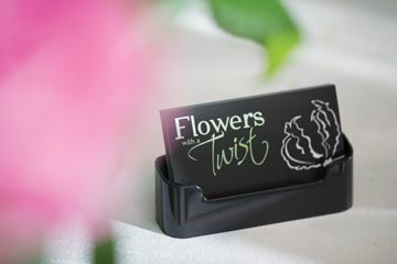 VISITEKAARTHOUDER ZWART