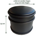 DEURSTOP ZWART 9X7,5CM