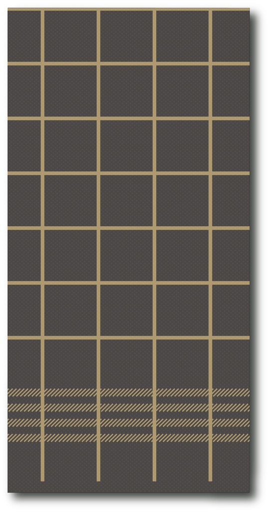 Point 2 Point Servetten, Handdoek Zwart&Goud, 40X40Cm, 1/8, 30St, 100% Recycle